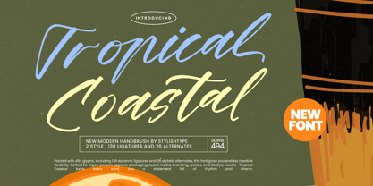 Tropical Coastal Font Poster 1