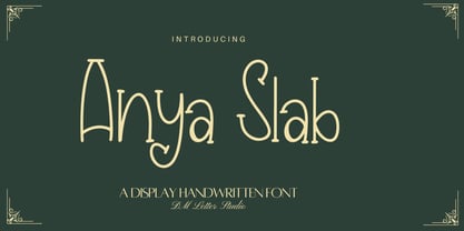 Anya Slab Font Poster 1