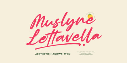 Muslyne Lettavella Font Poster 1