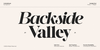 GC Backside Valley Font Poster 1