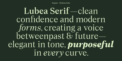 Lubea Serif Font Poster 2