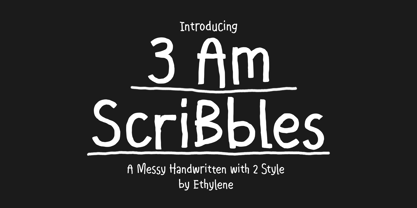 3 AM Scribbles Font Poster 1