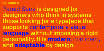 SF Paraid sans Font Poster 2