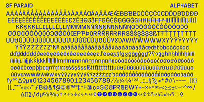 SF Paraid sans Font Poster 12