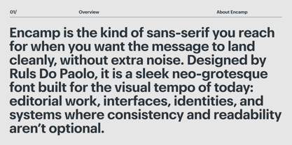 Encamp Font Poster 3