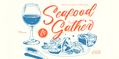 Seafood Gather Font Poster 1