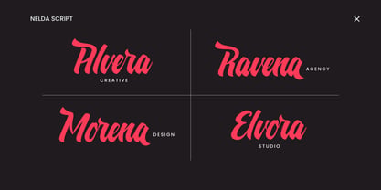 Nelda Script Font Poster 7