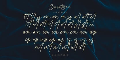 Simsatigan Font Poster 13