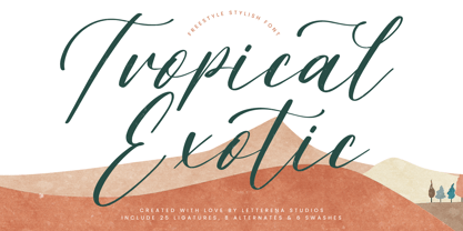 Tropical Exotic Font Poster 1