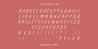 Secret Motions Font Poster 6
