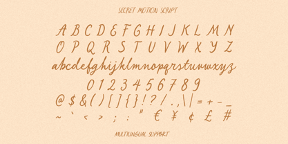 Secret Motions Font Poster 7