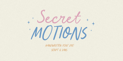 Secret Motions Font Poster 1