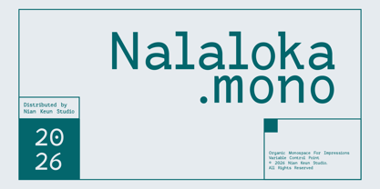 Nalaloka Mono Font Poster 1