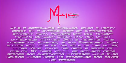 Maya Indigo Font Poster 5
