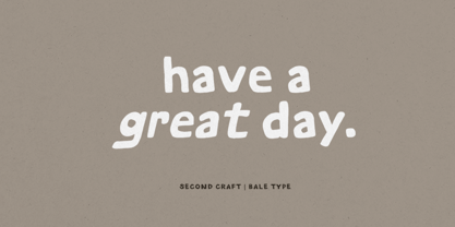 Second Craft Font Poster 3