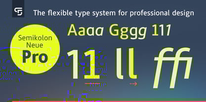 Semikolon Neue Pro Font Poster 2