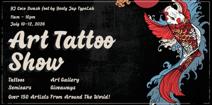 YJ Coco Swash Font Poster 2