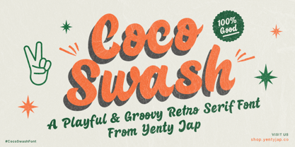 YJ Coco Swash Font Poster 1