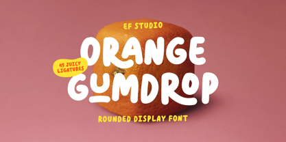 Orange Gumdrop Font Poster 1
