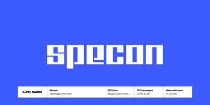 Specon Font Poster 1
