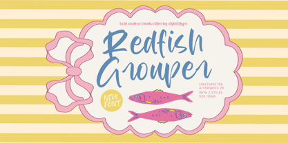 Redfish Grouper Font Poster 1
