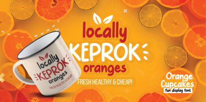 Orange Cupcakes Font Poster 6