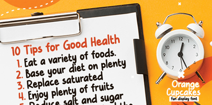 Orange Cupcakes Font Poster 9