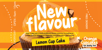Orange Cupcakes Font Poster 3
