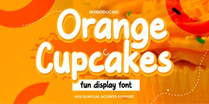 Orange Cupcakes Font Poster 2