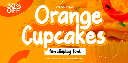 Orange Cupcakes Font Poster 1