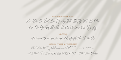 Belrose Cavellier Font Poster 11