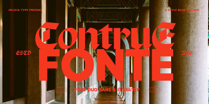 Contrue Fonte Font Poster 1