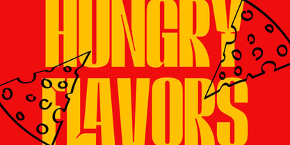 Pizza Slice Font Poster 7