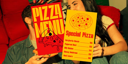 Pizza Slice Font Poster 6