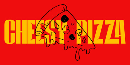 Pizza Slice Font Poster 2