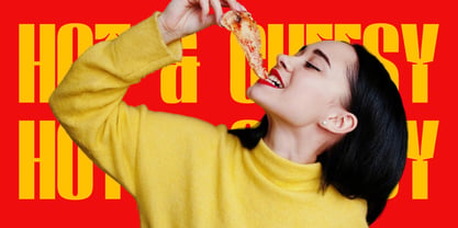 Pizza Slice Font Poster 4