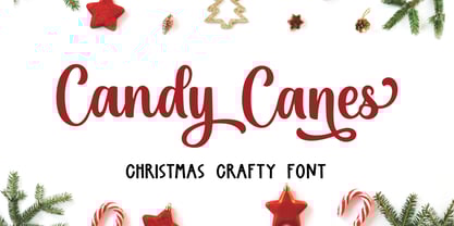 Candy Canes Font Poster 1