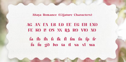 Altaya Romance Font Poster 14