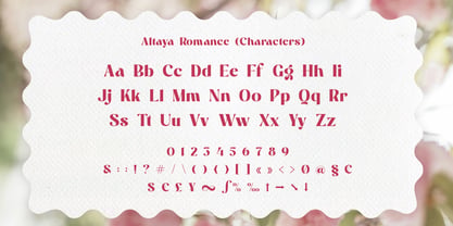 Altaya Romance Font Poster 12
