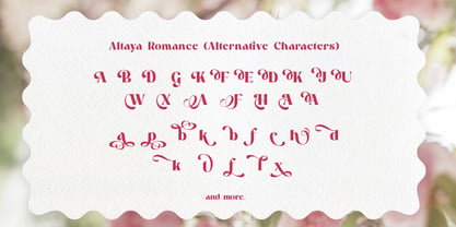 Altaya Romance Font Poster 13