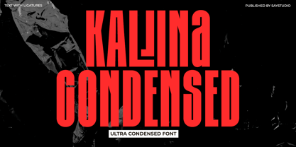 Kallina Condensed Font Poster 1