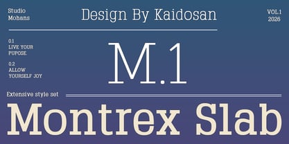 Montrex Slab Font Poster 3