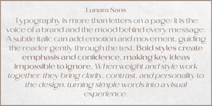 Lunara Sans Font Poster 4