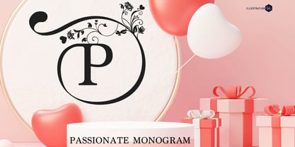 ZP Passionate Monogram Font Poster 1