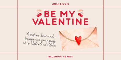 Blushing Hearts Font Poster 3