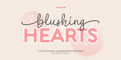 Blushing Hearts Font Poster 1