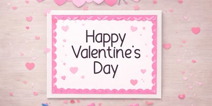 Happy Hearts Font Poster 6