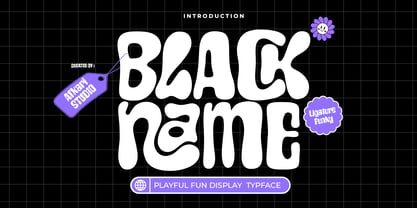 Black Name Font Poster 1