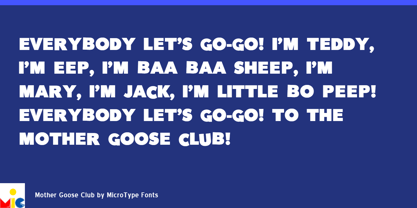 Mother Goose Club Font Poster 5