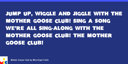 Mother Goose Club Font Poster 4
